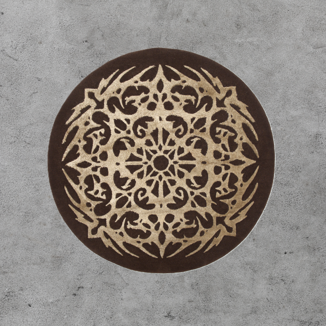 Burnt Round Rug